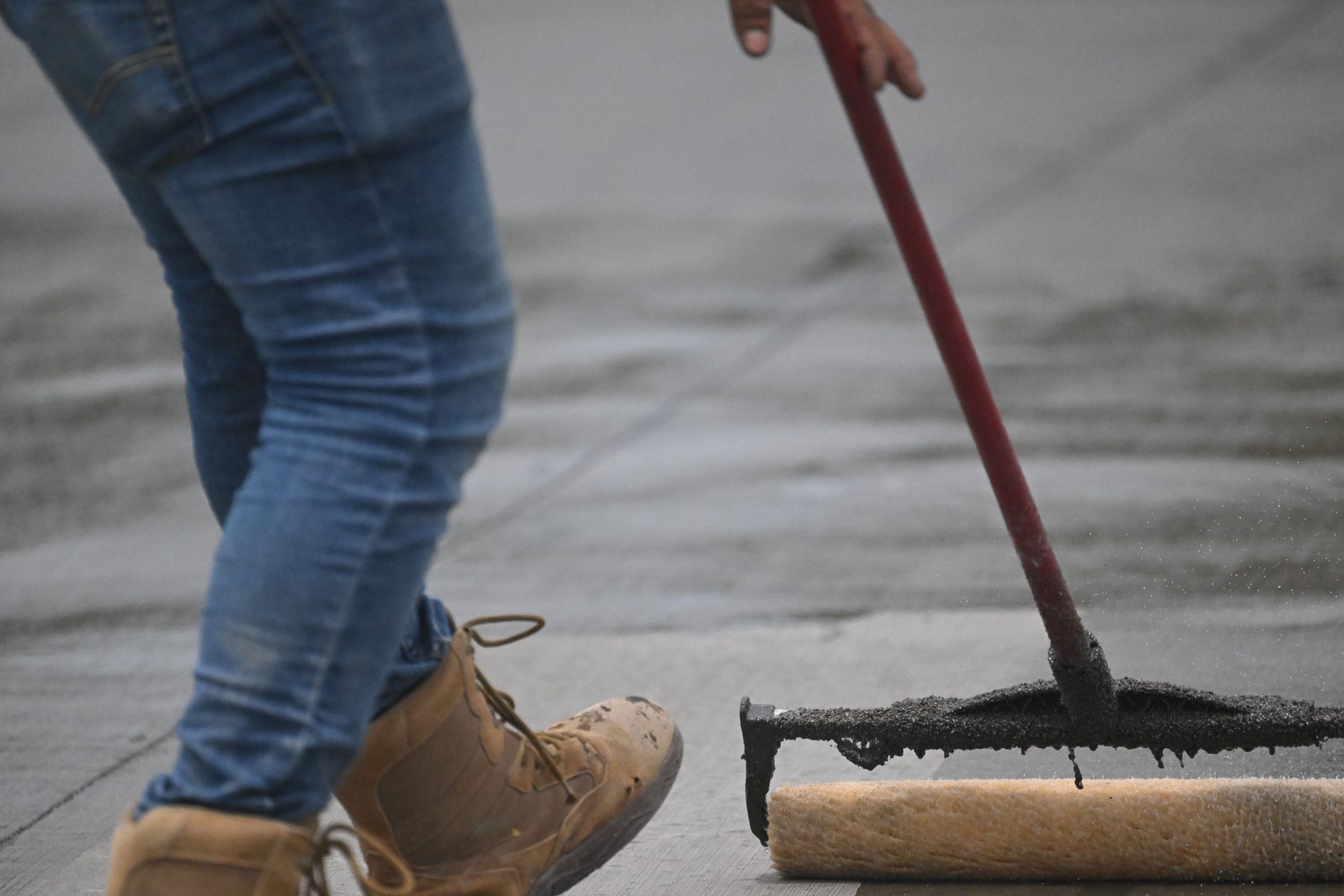 Concrete sealing application on residential surface